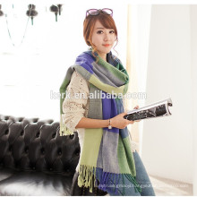 Women's Large tartan scarf pashmina shawls and scarves,blanket wrap wool scarf